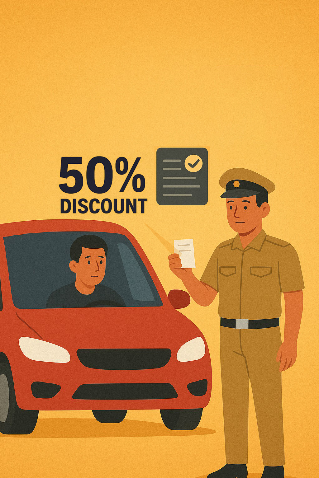 Now, pay traffic fines at 50% off!